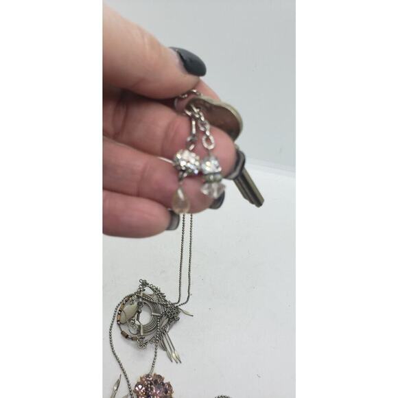 Vintage Key To Success Necklace Hand Stamped Embellished Business College Gift - Picture 11 of 15